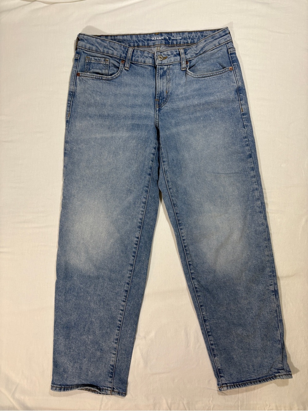 OLD NAVY Low Rise O.G. Loose Straight Jeans Light Wash EVEE Size 8